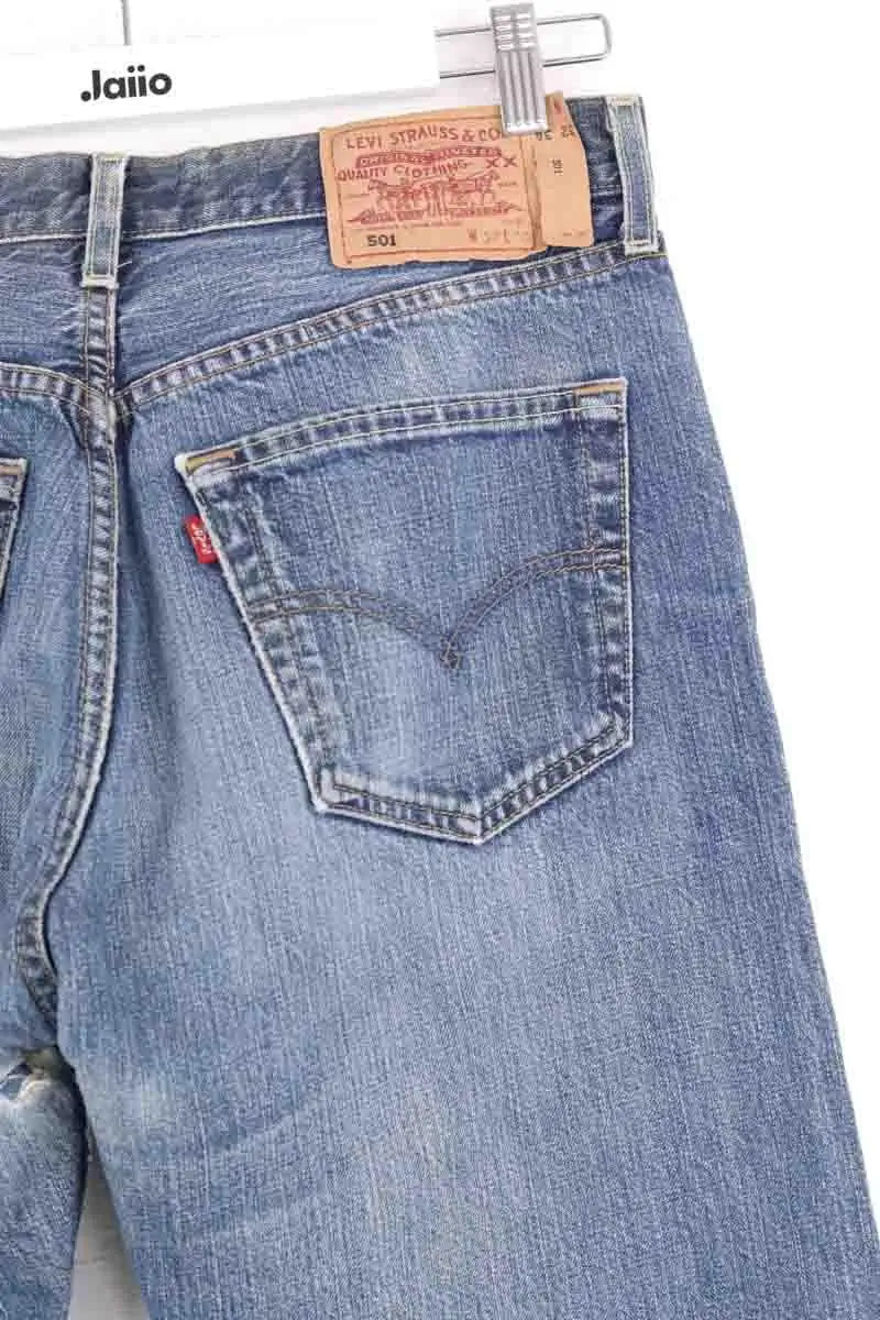 Jean droit Levi's 501 Bleu en Coton
