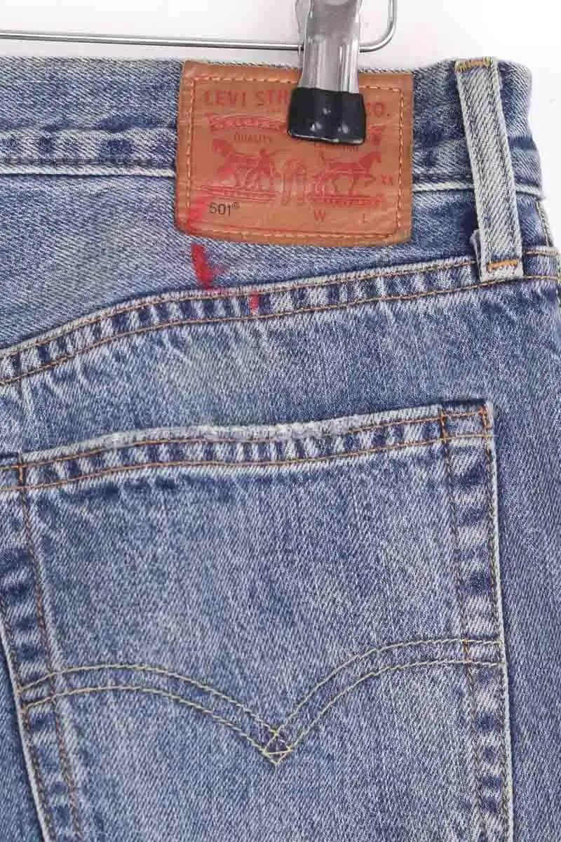 Jean droit Levi's 501 Bleu en Coton