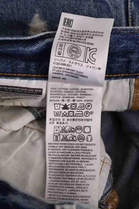 Jean droit Levi's 501 Bleu en Coton