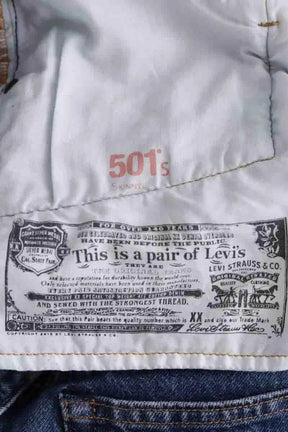 Jean droit Levi's 501 Bleu en Coton