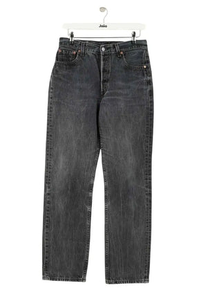 Jean droit Levi's 501 Gris en Coton, taille M - Seconde Main