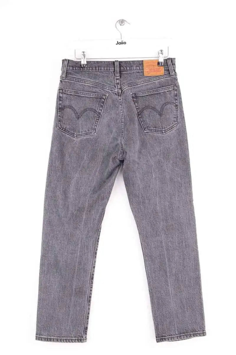 Jean droit Levi's 501 Gris en Coton