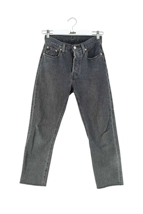 Jean droit Levi's 501 Gris en Coton, taille XS - Seconde Main