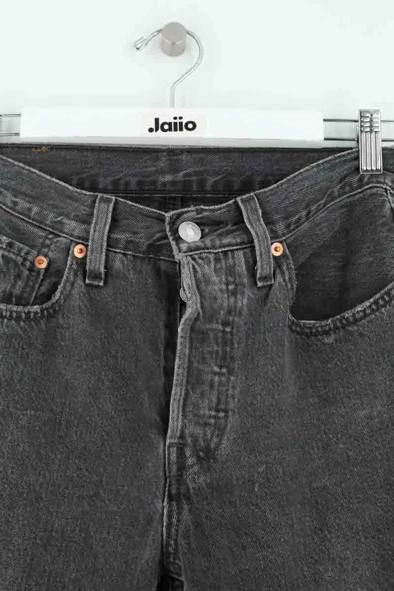 Jean droit Levi's 501 Gris en Coton