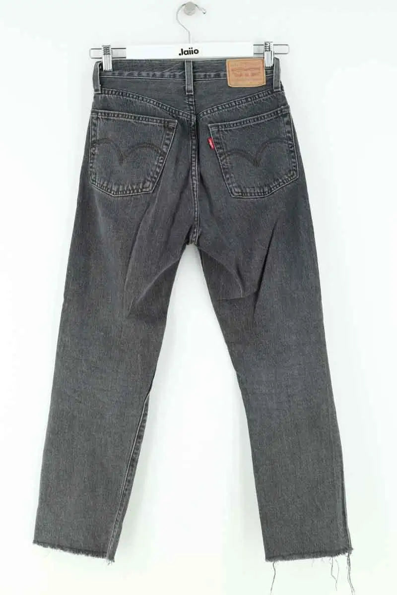 Jean droit Levi's 501 Gris en Coton