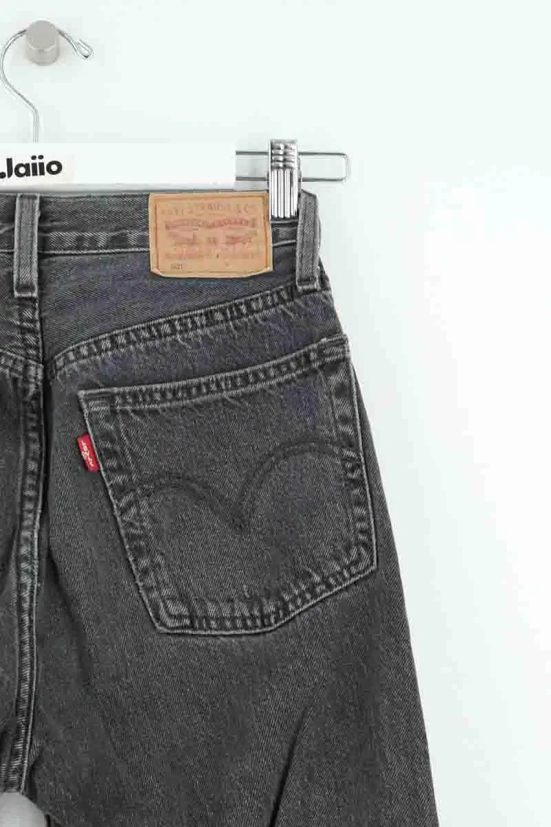 Jean droit Levi's 501 Gris en Coton