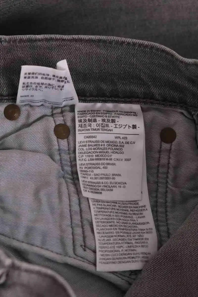 Jean droit Levi's 512 Gris en Coton