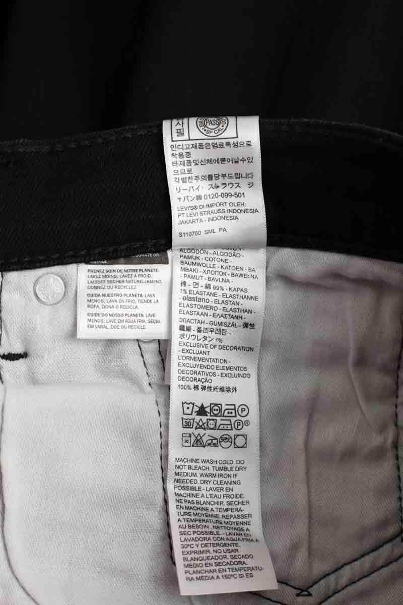 Jean droit Levi's 512 Noir en Coton