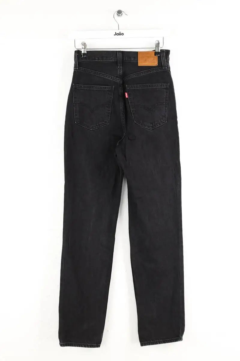 Jean droit Levi's 70s high slim straight Noir en Coton