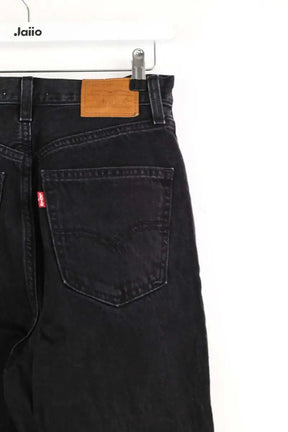 Jean droit Levi's 70s high slim straight Noir en Coton