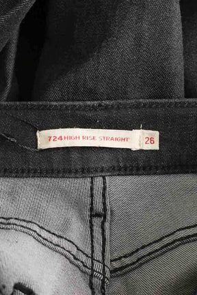 Jean droit Levi's 724 Anthracite en Coton
