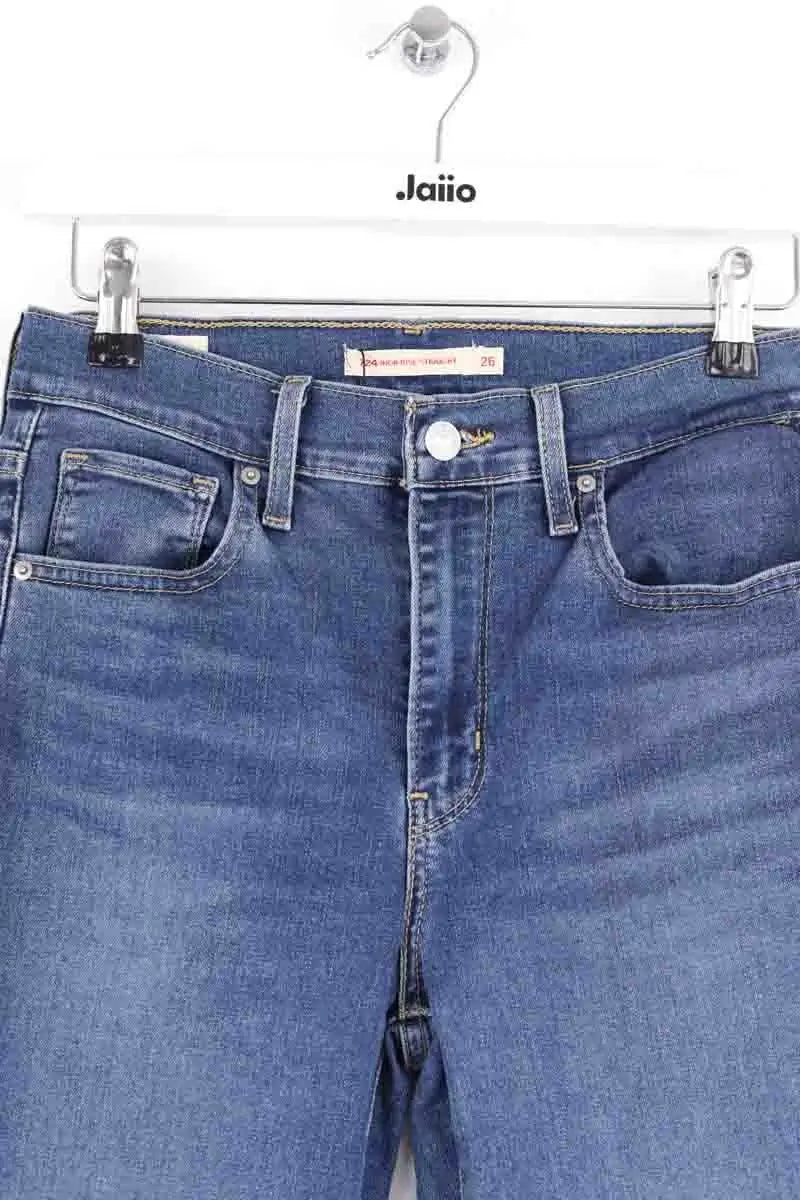 Jean droit Levi's 724 Bleu en Coton