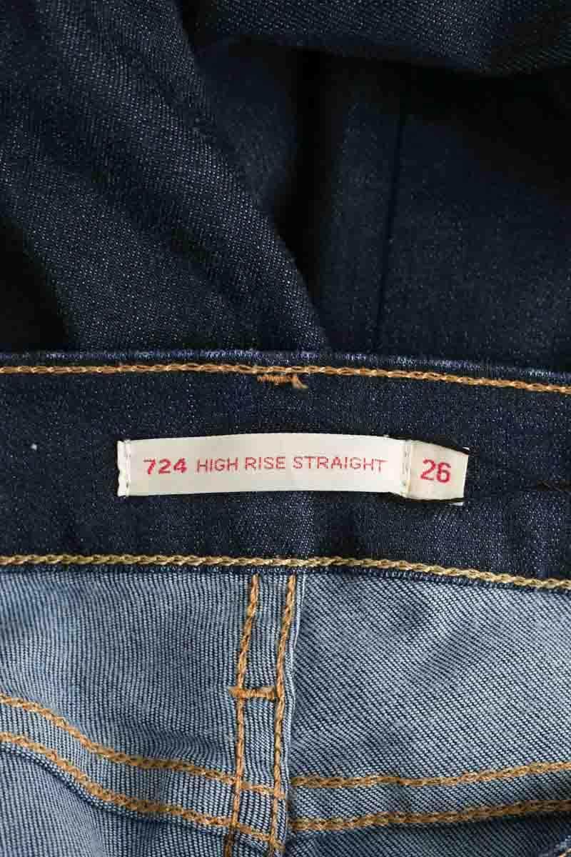 Jean droit Levi's 724 Marine en Coton