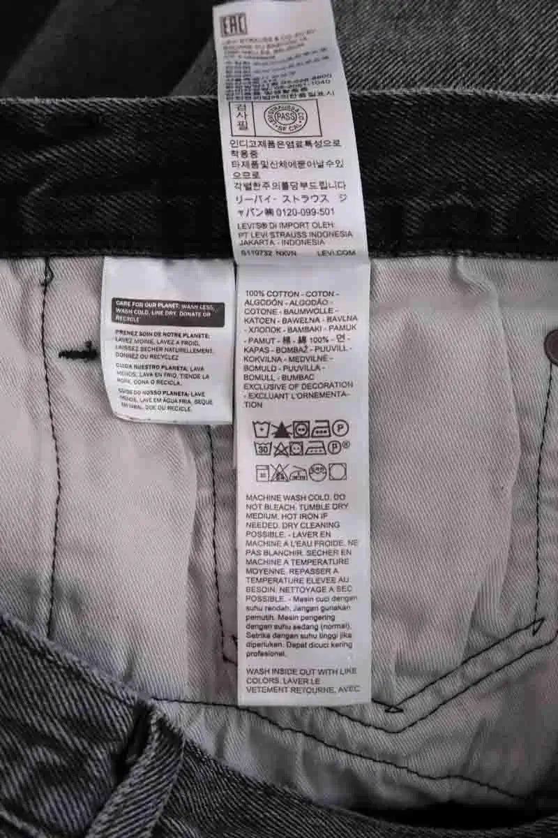 Jean droit Levi's Anthracite en Coton