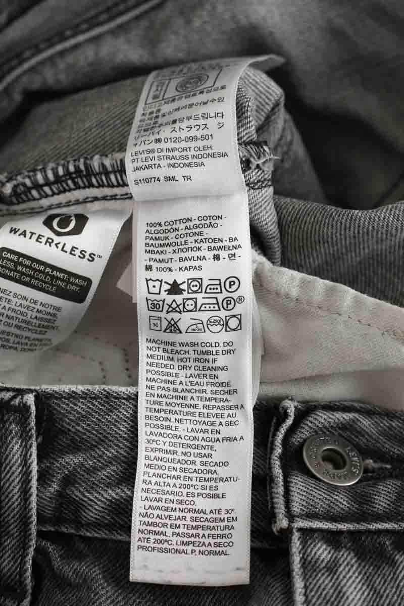 Jean droit Levi's Barrel Gris en Coton