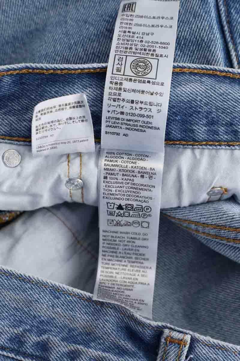 Jean droit Levi's Bleu en Coton