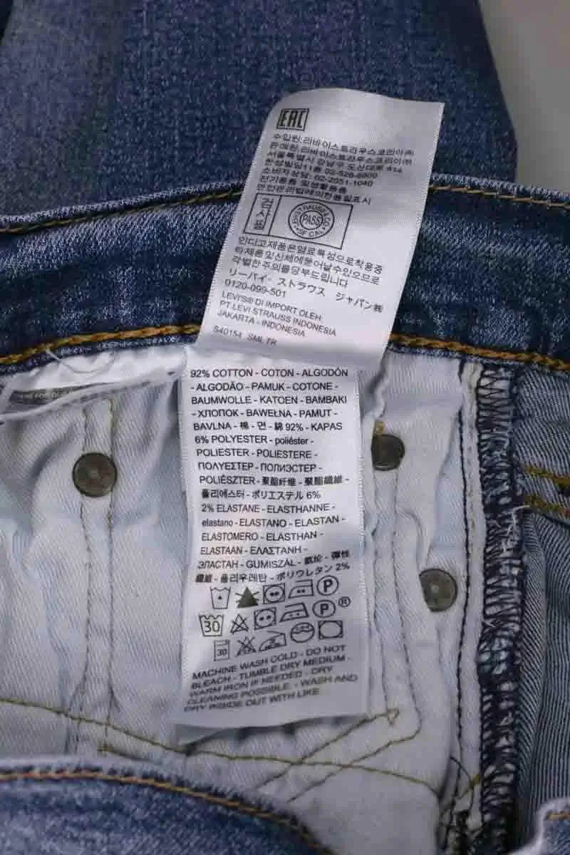 Jean droit Levi's Bleu en Coton