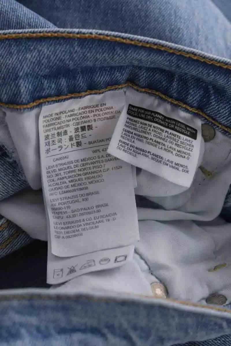 Jean droit Levi's Bleu en Coton