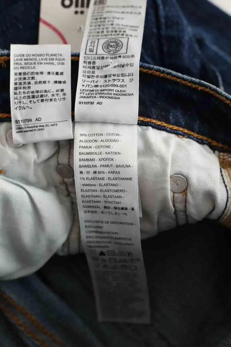 Jean droit Levi's Bleu en Coton