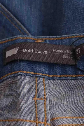 Jean droit Levi's bold curve Bleu en Coton