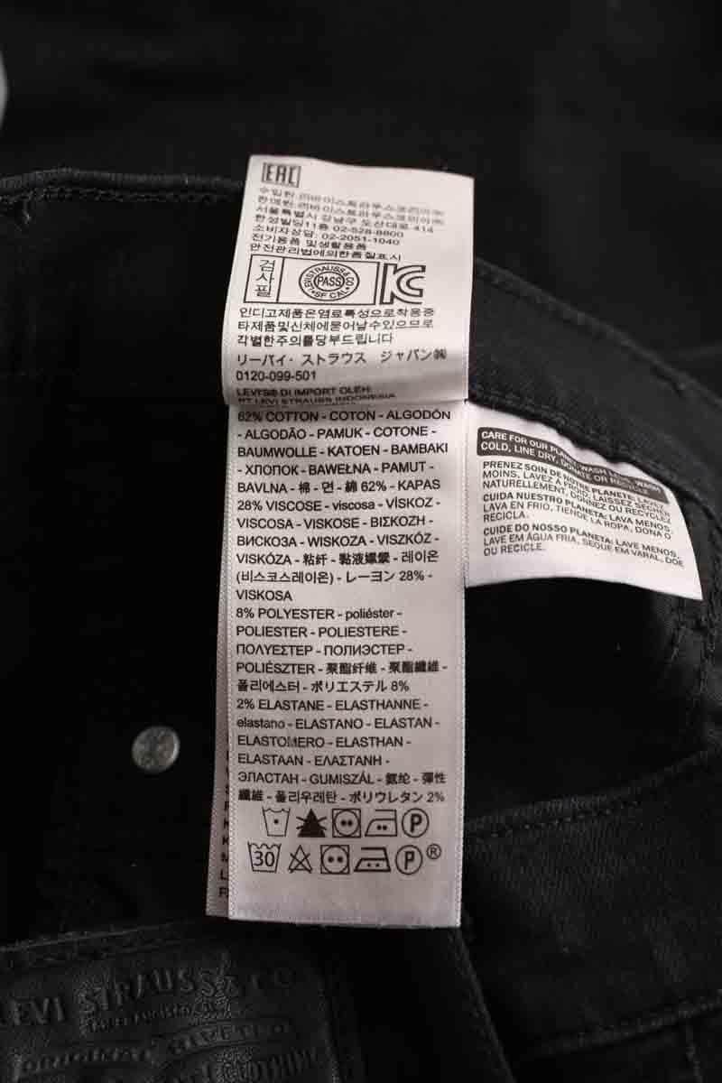 Jean droit Levi's Noir en Coton - élasthanne