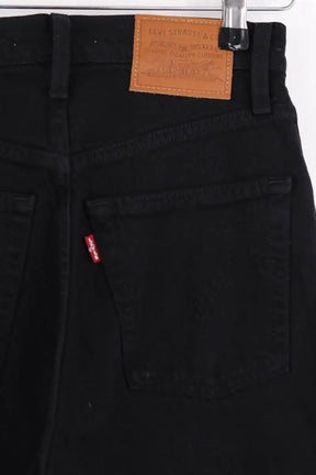 Jean droit Levi's Ribcage straight ankle Noir en Coton
