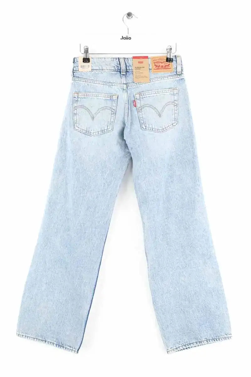 Jean droit Levi's Superlow Bleu en Coton
