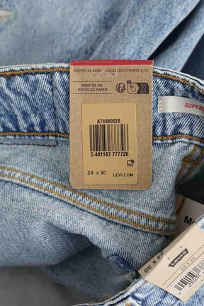 Jean droit Levi's Superlow Bleu en Coton