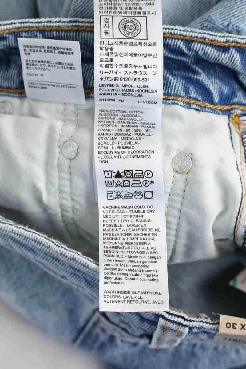 Jean droit Levi's Superlow Bleu en Coton