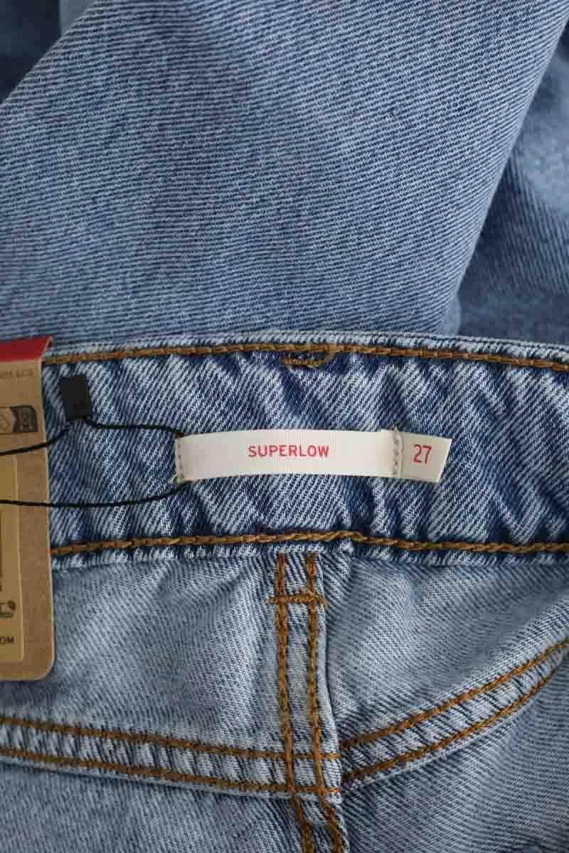 Jean droit Levi's Superlow Bleu en Coton