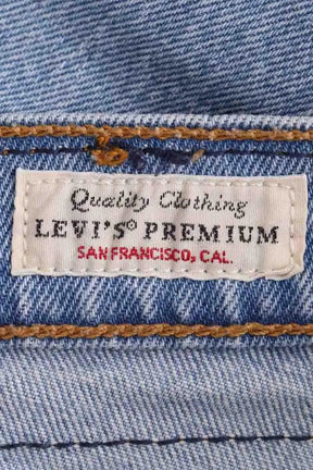 Jean droit Levi's Wedgie Bleu en Coton