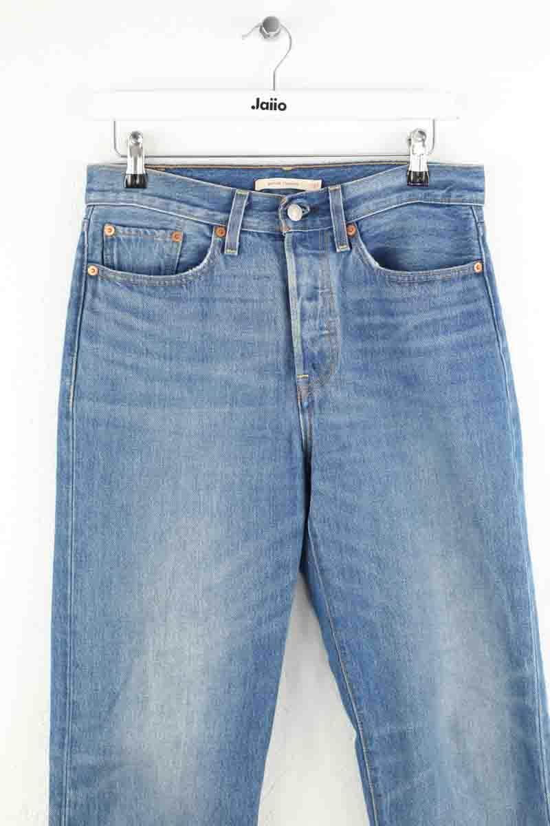 Jean droit Levi's Wedgie straight Bleu en Coton