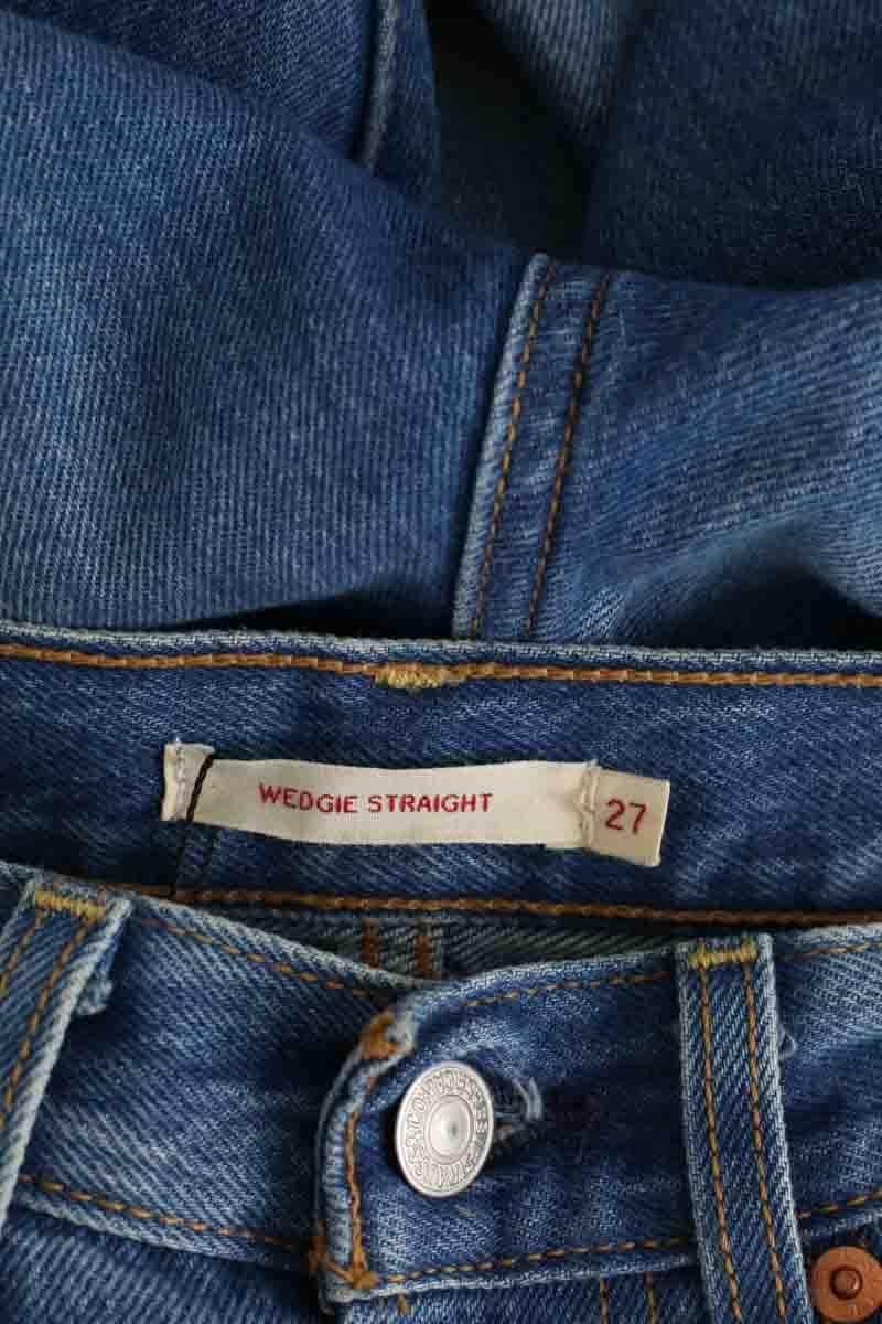 Jean droit Levi's Wedgie straight Bleu en Coton