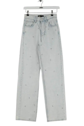 Jean droit Maje Bleu en Coton, taille XS - Seconde Main