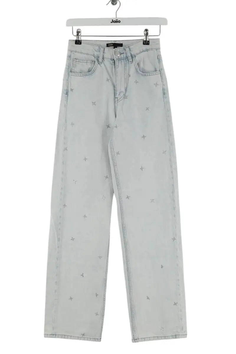Jean droit Maje Bleu en Coton, taille XS - Seconde Main