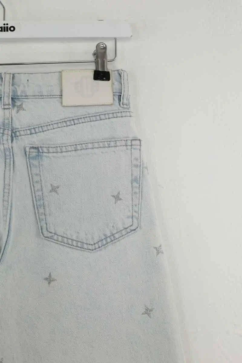 Jean droit Maje Bleu en Coton