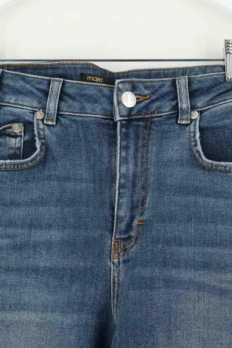 Jean droit Maje Bleu en Coton