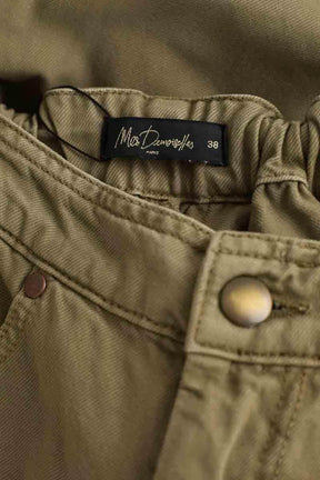 Jean droit Mes Demoiselles Carly Kaki en Coton