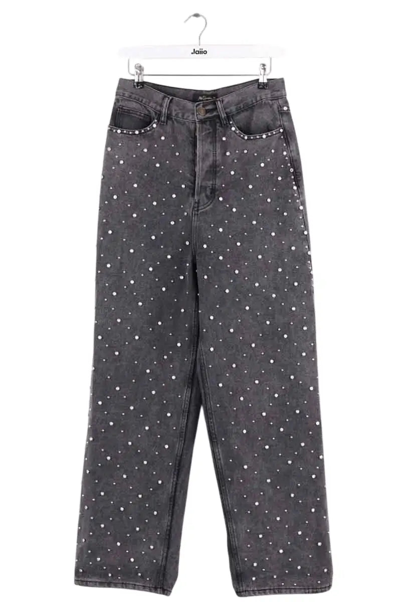 Jean droit Mes Demoiselles Gris en Coton, taille XS - Seconde Main