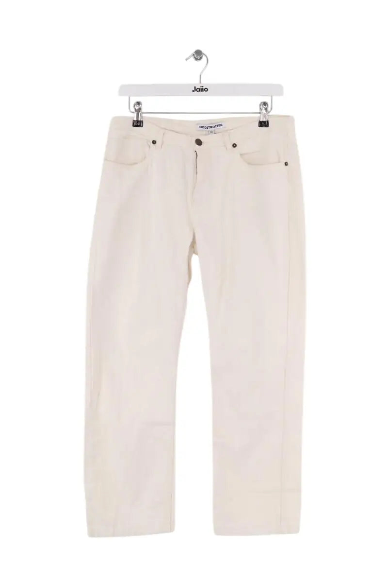 Jean droit Modetrotter Blanc en Coton, taille M - Seconde Main