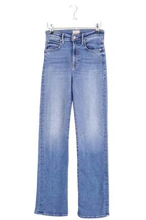 Jean droit Mother Bleu en Coton, taille S - Seconde Main