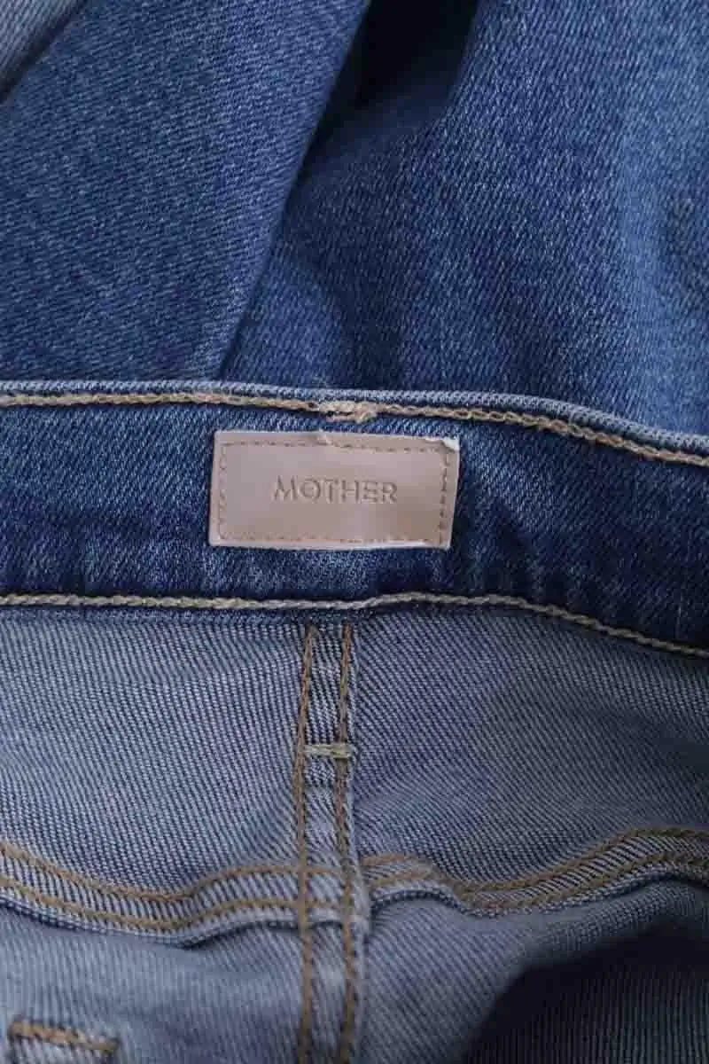 Jean droit Mother Bleu en Coton