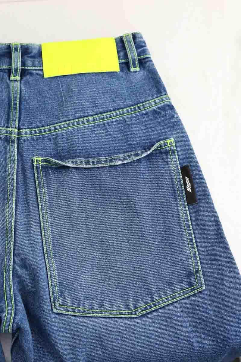Jean droit MSGM Bleu en Coton