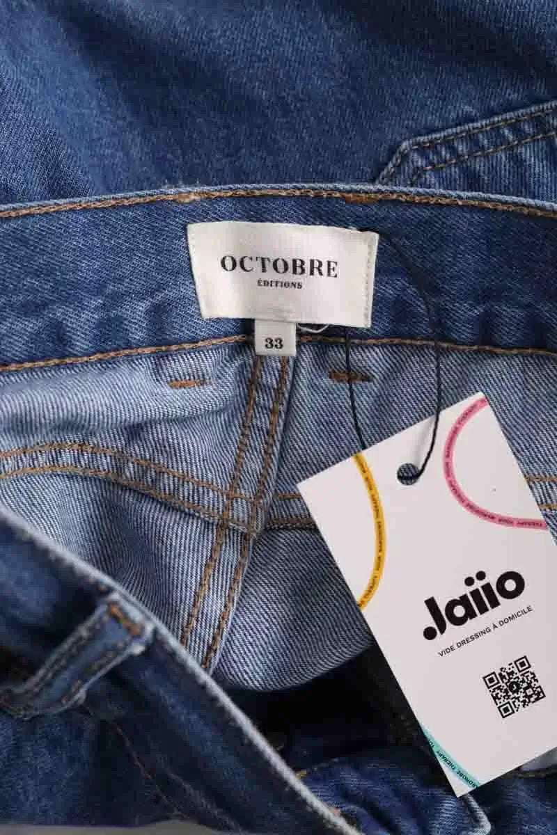Jean droit Octobre Bleu en Coton