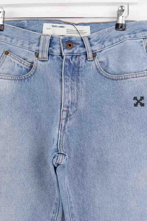 Jean droit Off White Bleu en Coton