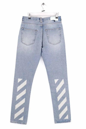 Jean droit Off White Bleu en Coton