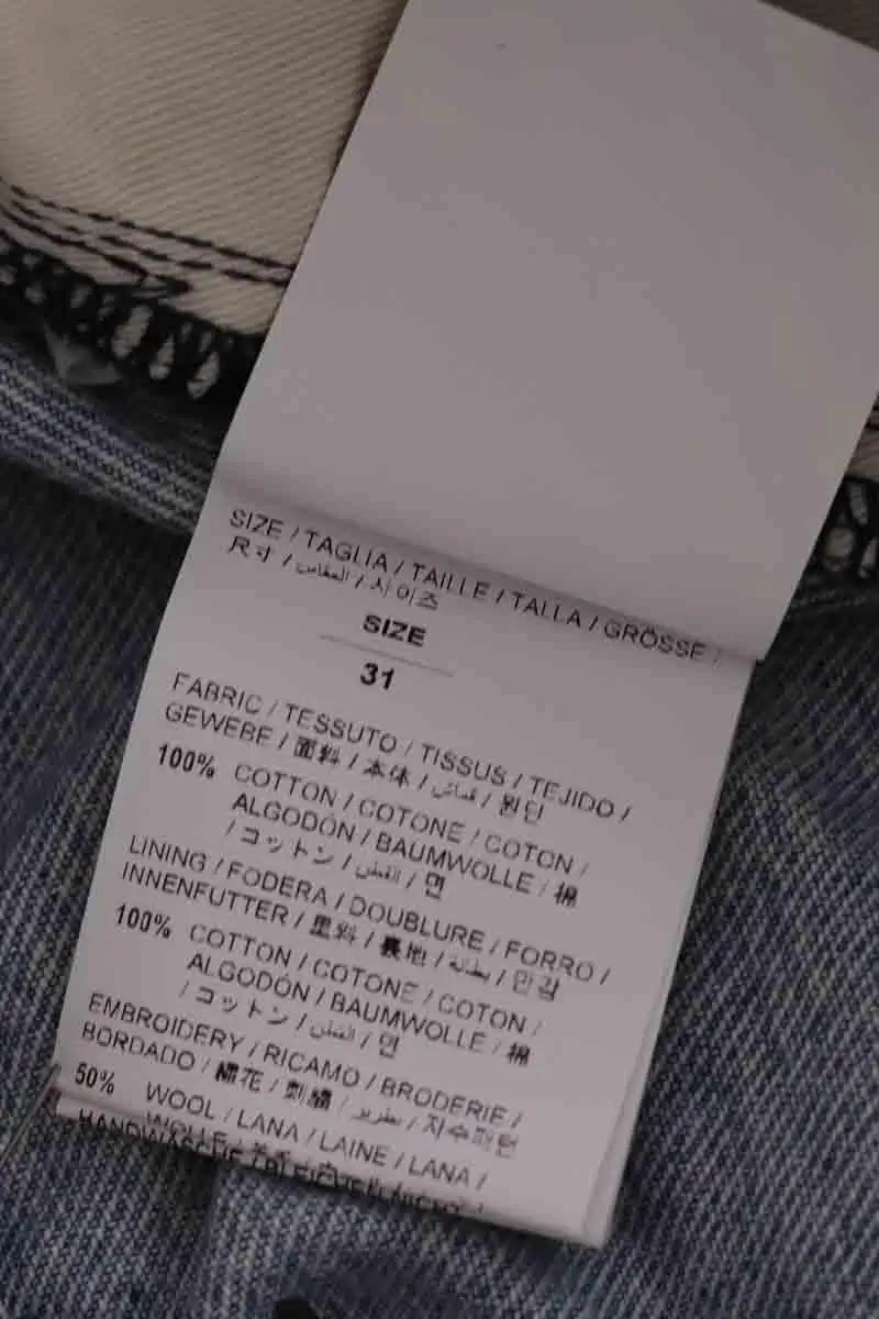 Jean droit Off White Bleu en Coton
