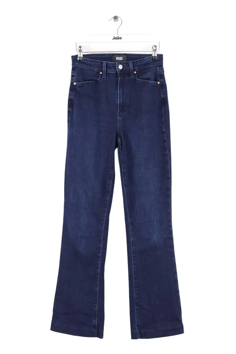 Jean droit Paige Bleu en Coton, taille XS - Seconde Main