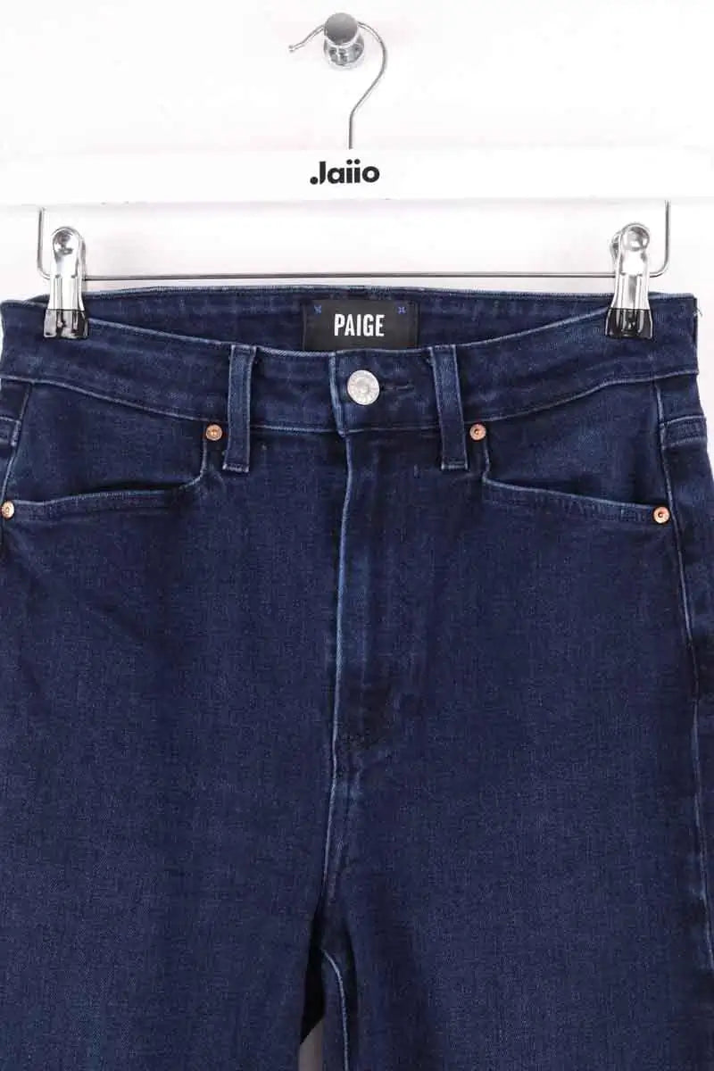 Jean droit Paige Bleu en Coton