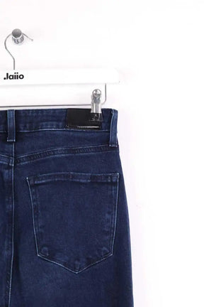 Jean droit Paige Bleu en Coton